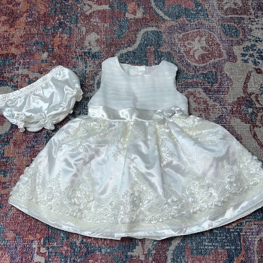 Nanette Baby Girls Embroidered Formal Dress 18 Months